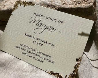 Dream in Cream Henna Cards DIN A7 | Wedding | Place Cards Kina Davetiyesi