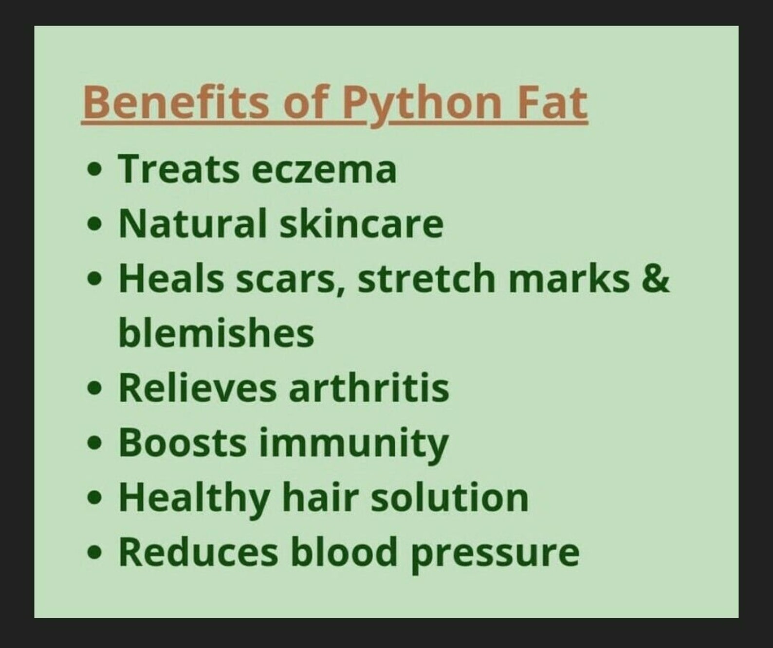 Python Snake Fat Oil Python Fat Oil 50ML - Etsy