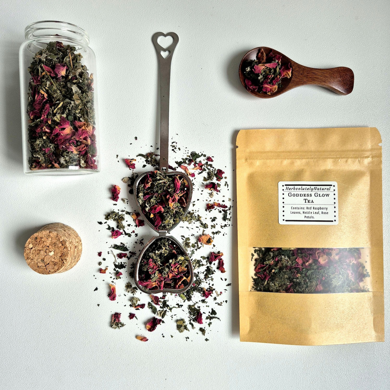 Goddess Glow Loose Tea | Natural Ingredients | Female Health | Hormone Balance | Cramp Relief | Hand Blended | Apothecary