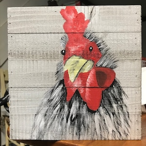 Hand Painted Rooster