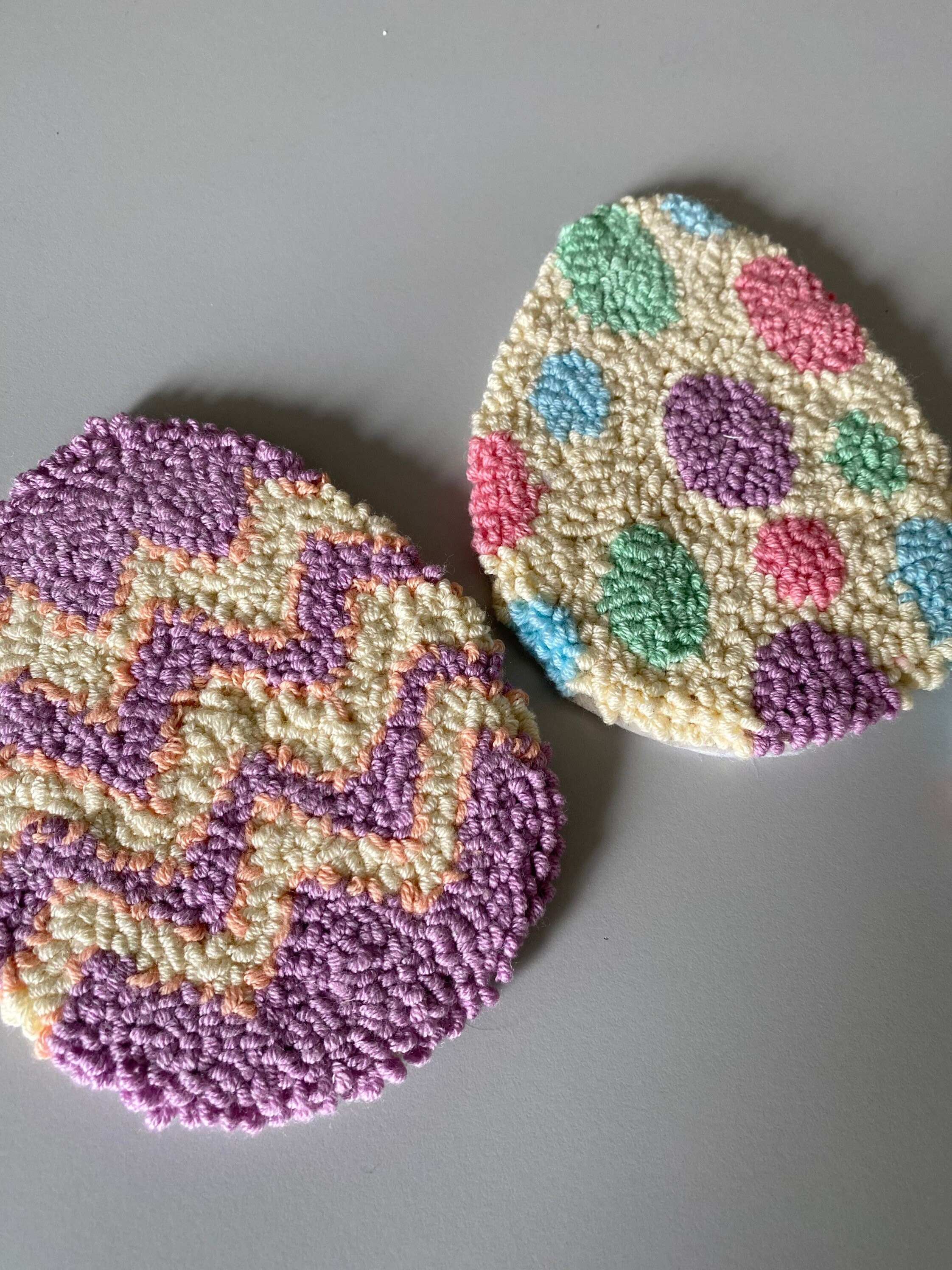 READY TO SHIP 3 Pieces Set of Easter Egg Punch Needle Etsy