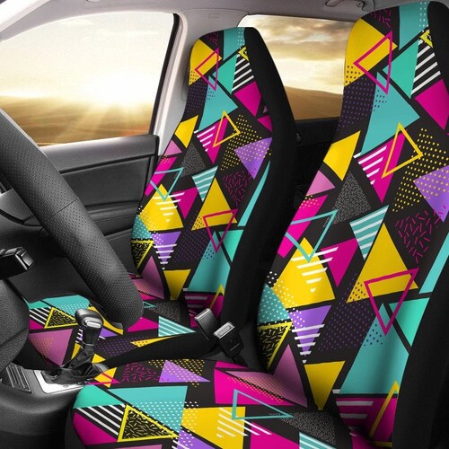 Abstract Retro Car Seat Cover for Vehicle Custom Seat Covers Etsy