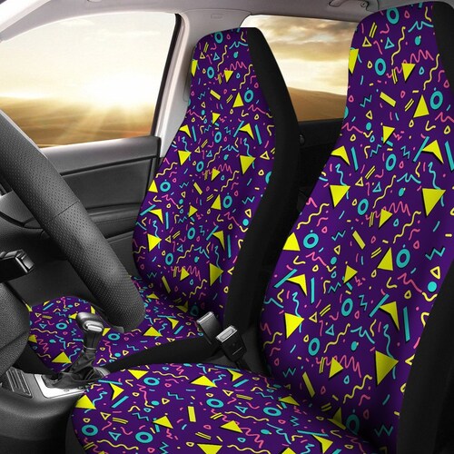 Abstract Retro Car Seat Cover for Vehicle Custom Seat Covers Etsy