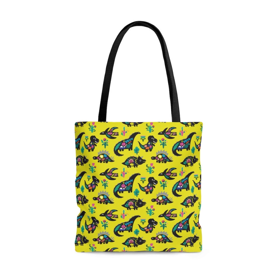 Cute Dinosaur Tote Bag Kawaii Dino Custom Reusable Small Tote Bag Artsy ...