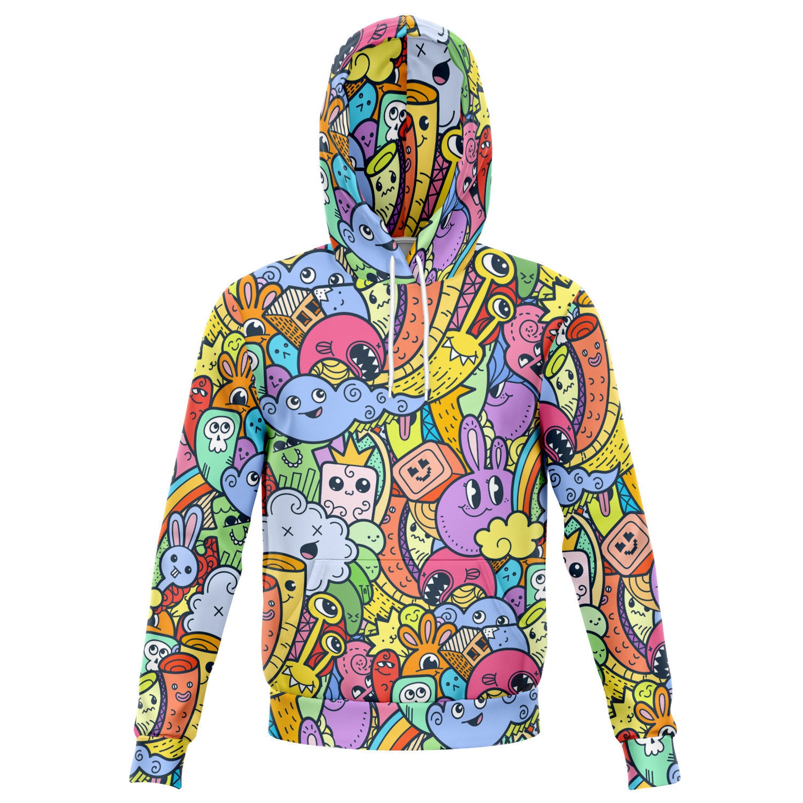 Trippy Doodles Hoodie Psychedelic Hood Rave Hoody Rave Etsy