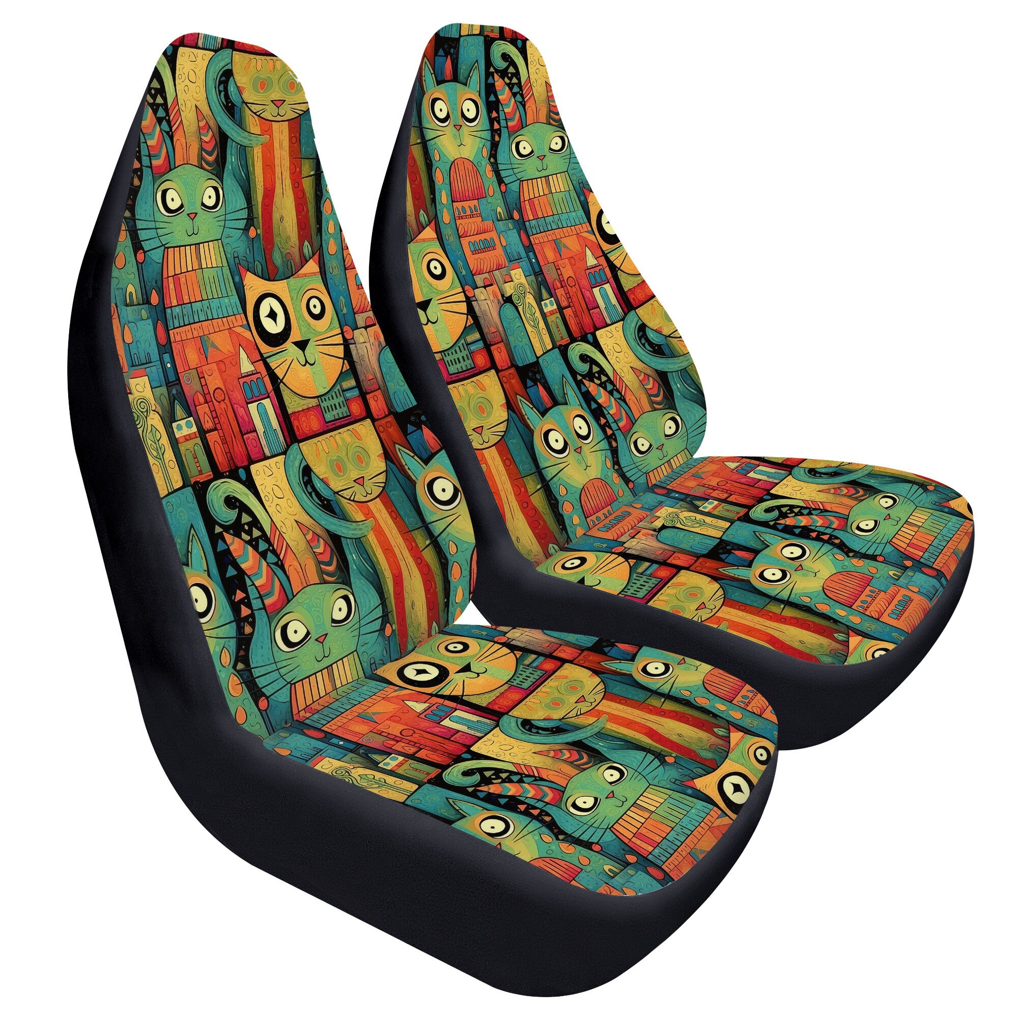 Cartoon Cat Car Seat Cover For Vehicle | Kitty Seat Covers For Car