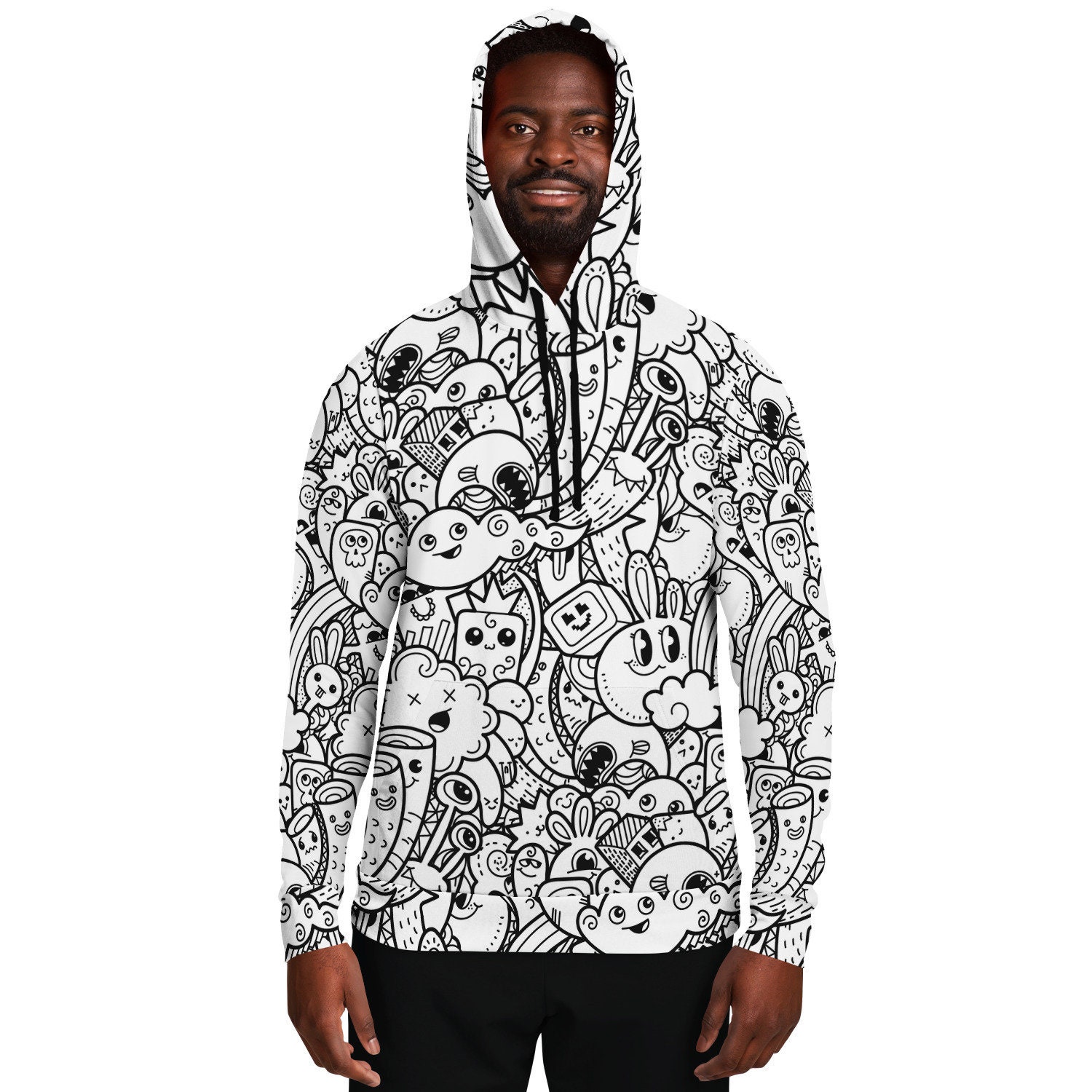 Trippy Doodles Hoodie Psychedelic Hood Rave Hoody Rave Etsy