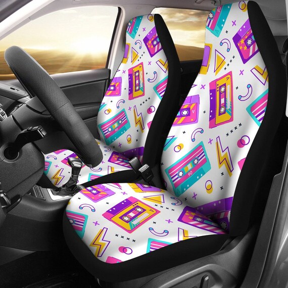 Retro AutoSitzbezug für Fahrzeug Pop Art Custom Sitzbezüge für Auto für  Frauen AutoSitzhülle Mädchen Auto Zubehör Boho Auto Sitzbezüge -   Österreich