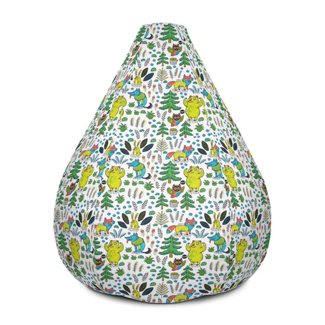 Forest Animals Bean Bag Chair Cover Only Taiga Bean Bags Etsy