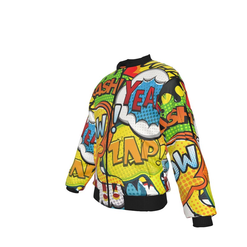 Pop Art Bomber Jacket Men Women Custom Bomber Jackets 80s 90s Printed Bomber Jacket
