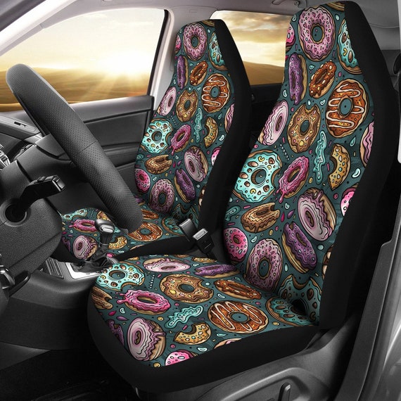 Donuts Auto Sitzbezüge für Fahrzeug Donut Sitzbezüge für Auto für Frauen  AutoSitzhülle Mädchen Auto Zubehör Boho Auto Sitzbezüge - .de