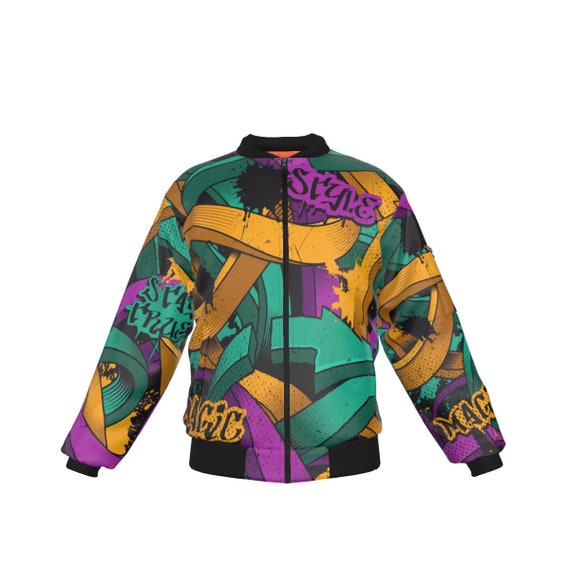Graffiti Bomber Jacket / Urban Street Art Men Women Custom Etsy