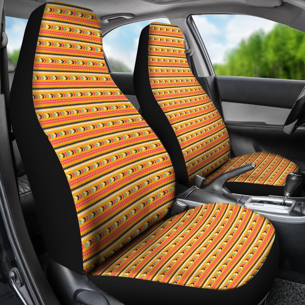 Aztec Tribal Car Seat Covers | Boho Kilim Tribal Car Seat Cover