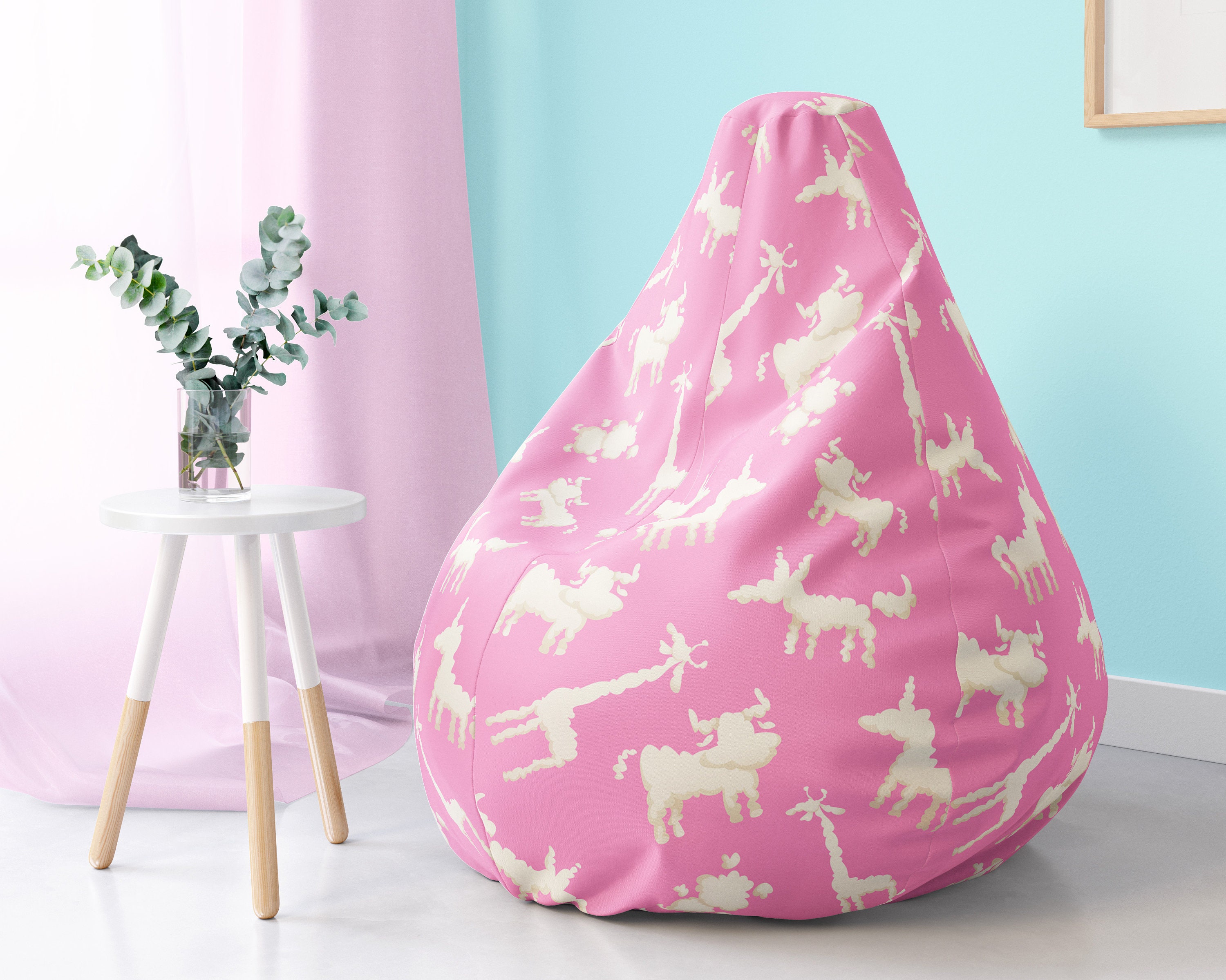 pink bean bag chair