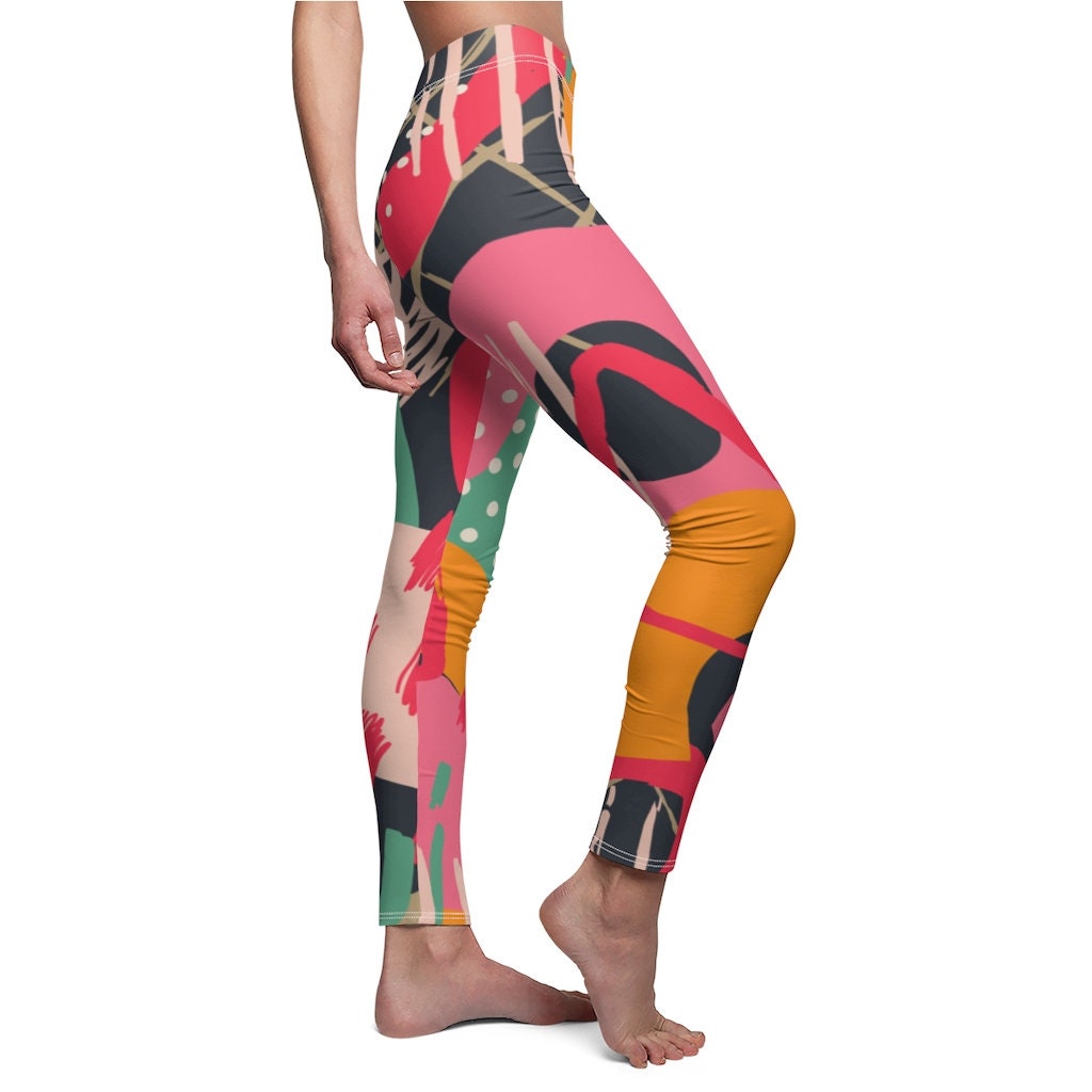 Psychedelic Leggings Trippy Designer Women's Cut & Sew Casual Leggings Yoga  Workout Printed Leggings -  Canada