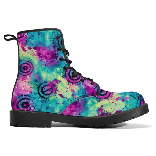 Rainbow Tie Dye Men's Boots