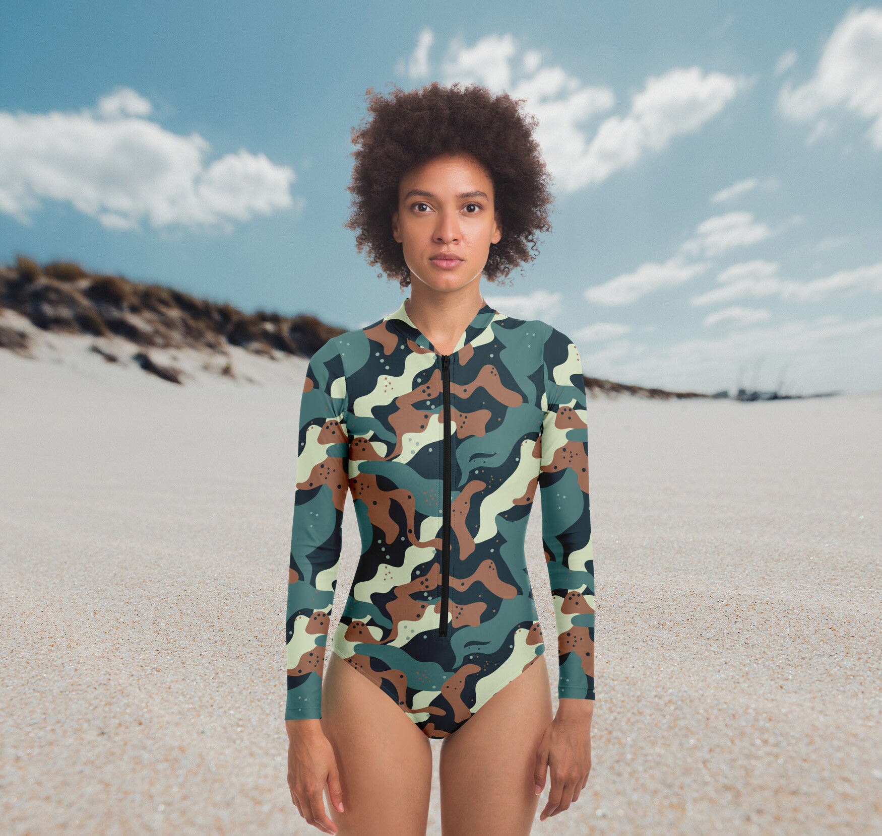 quarter sleeve swimsuit