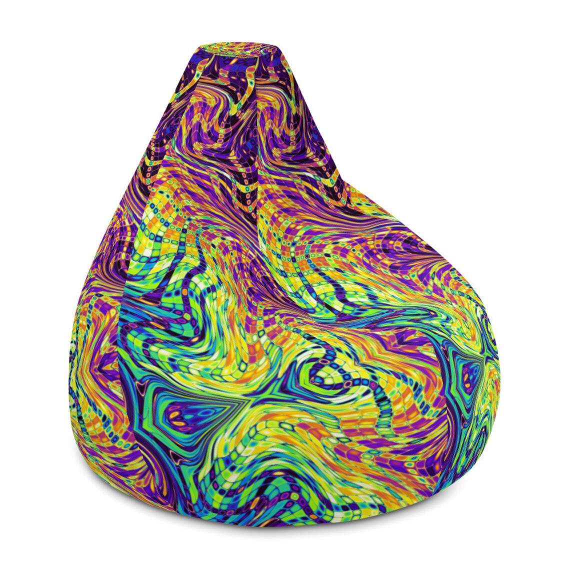 Psychedelic Bean Bag Chair Cover Only Big Bean Bags Chairs Etsy