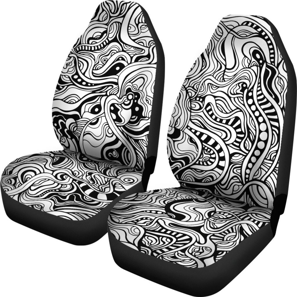 Trippy Doodles Car Seat Covers For Vehicle | Boho Car Seat Covers