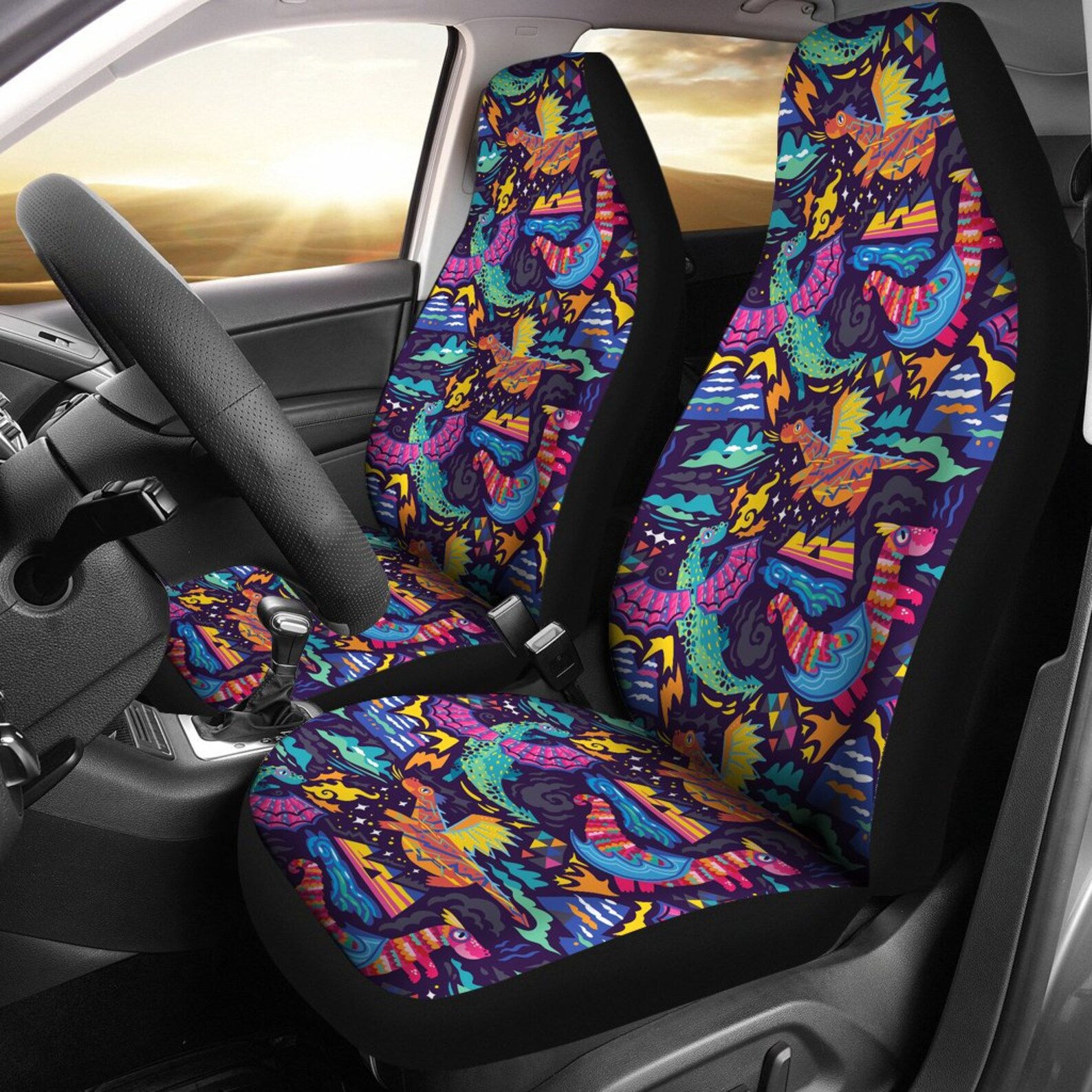 Dragon Car Seat Covers for Vehicle Cute Dragons Seat Covers Etsy