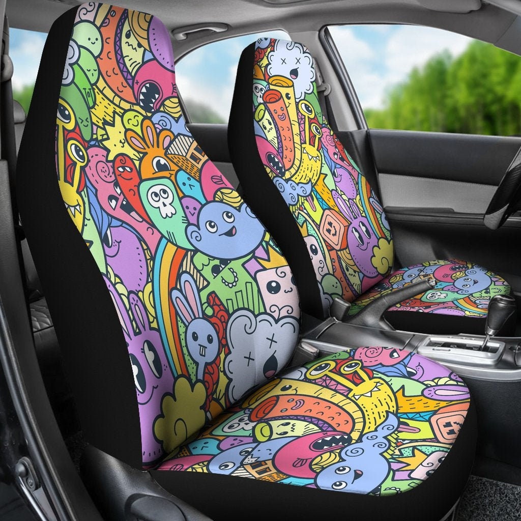 Trippy Doodles Car Seat Covers For Vehicle | Funky Seat Covers