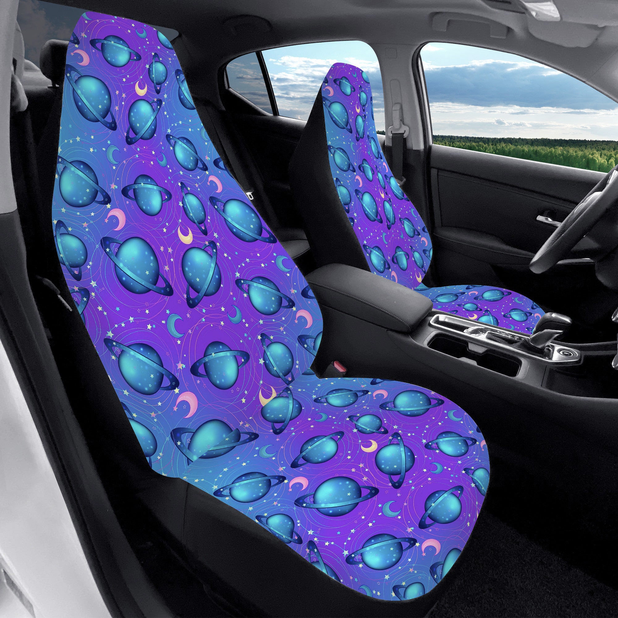 Moon Car Seat Covers For Vehicle | Magic Witchy Astronomy Seat Covers