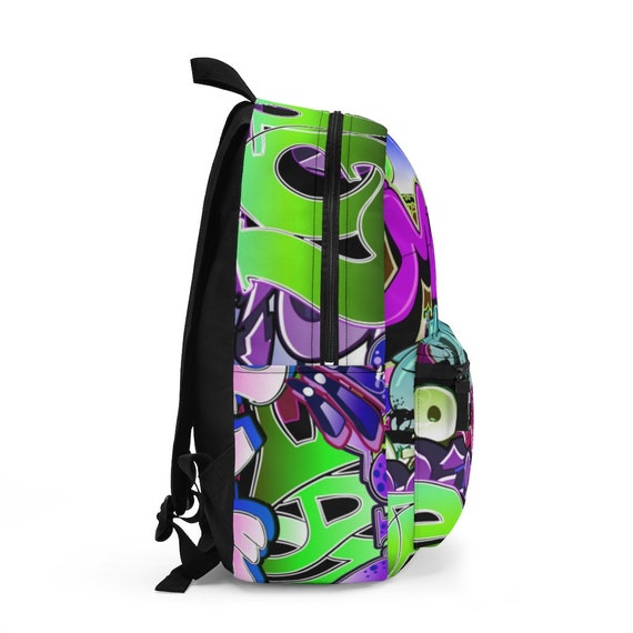 Graffiti Backpack made in USA / Light Designer Backpack Fits 