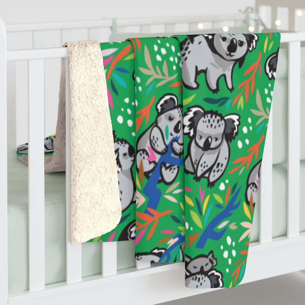 Koala Flanell-Decke 81x122cm - Superweiche Anti-Pilling Kuscheldecke Für Couch & Bett