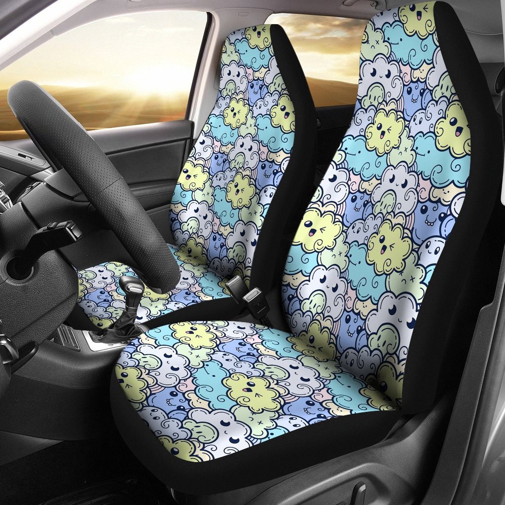 Cute Doodles Car Seat Covers For Vehicle | Funny Seat Covers