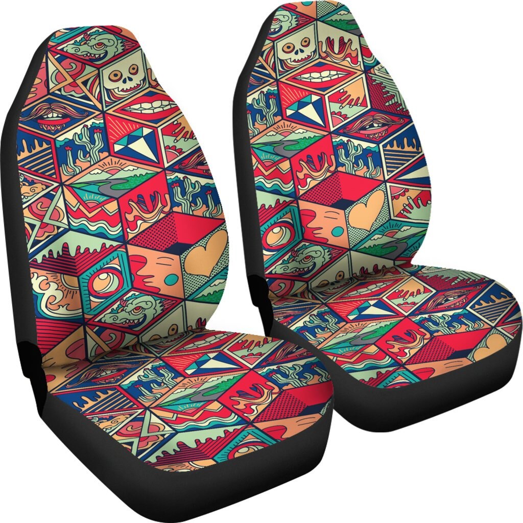 Trippy Car Seat Covers for Vehicle Funky Seat Covers for Car Etsy