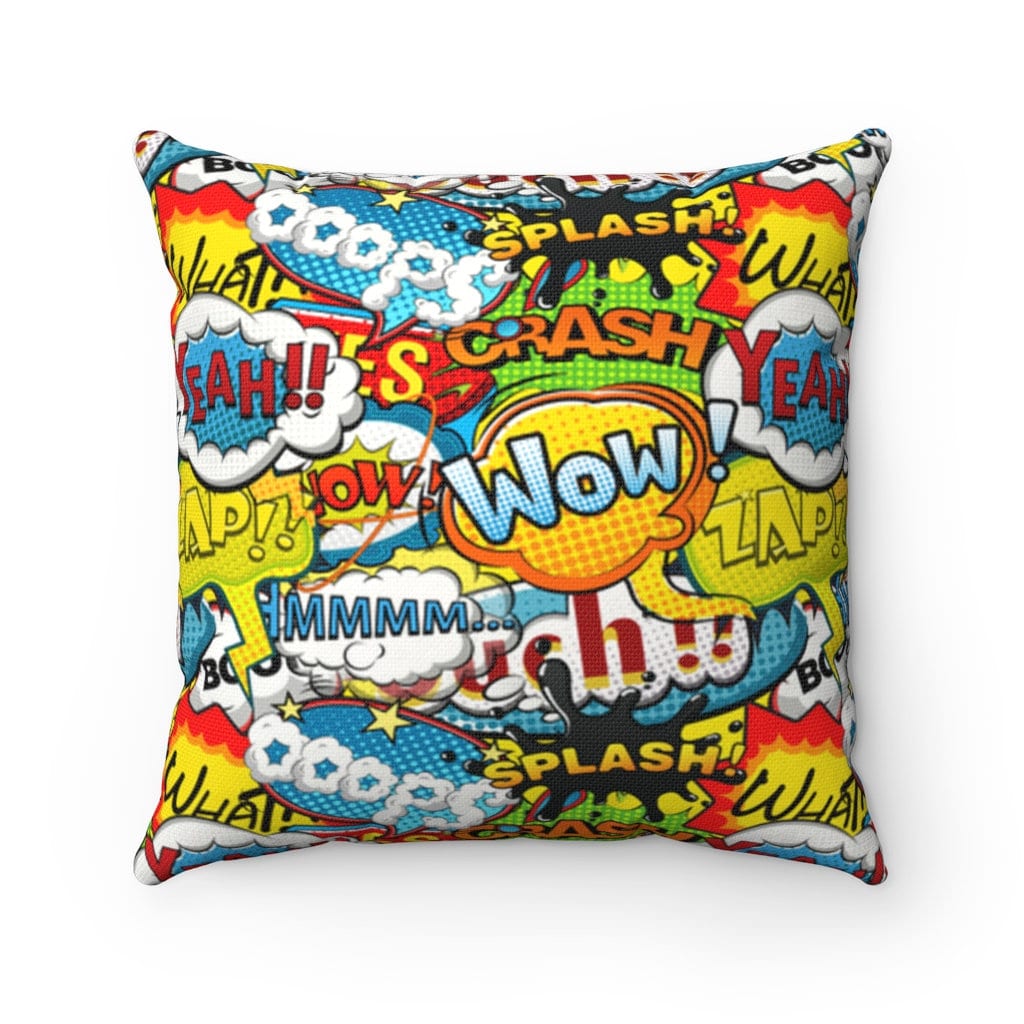 Pop Art Pillow Funky Spun Polyester Square Pillow 14x14 Etsy