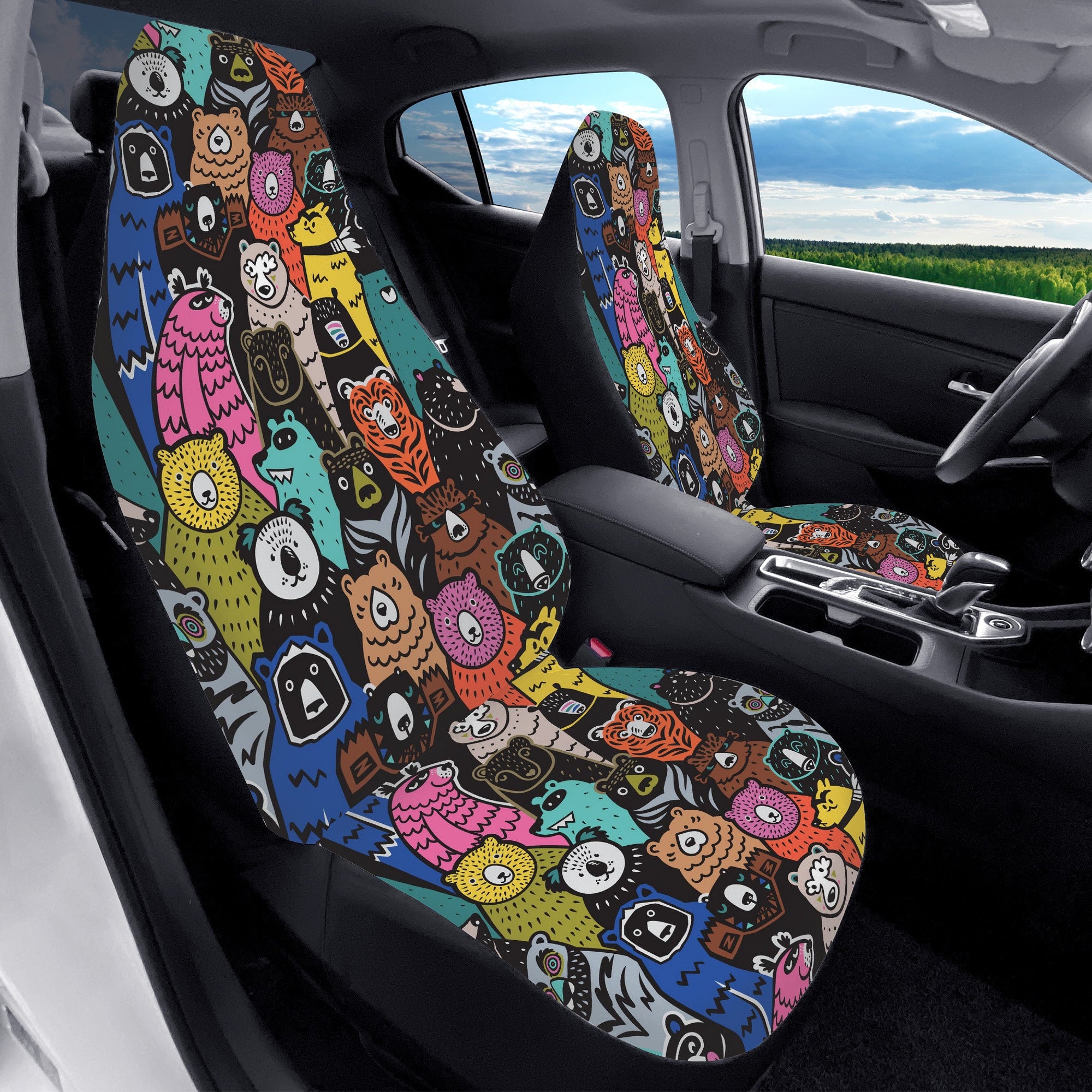 Cute Bears Car Seat Cover For Vehicle