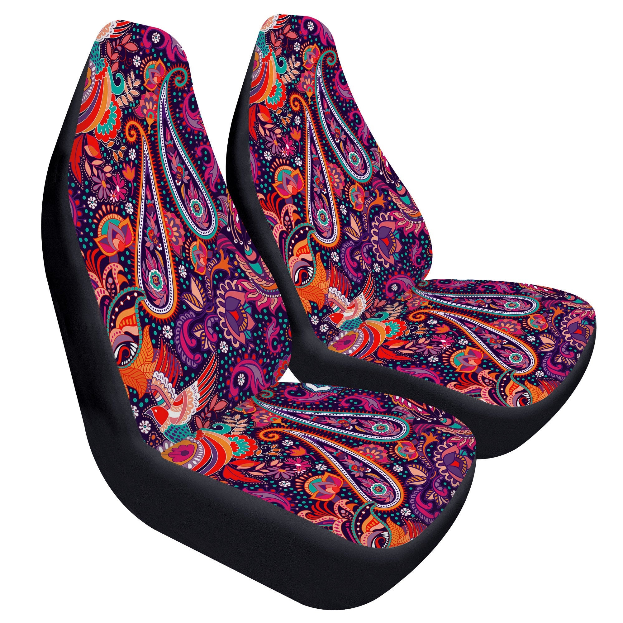 Colorful Paisley Car Seat Covers For Vehicle | Abstract Abstract Car Accessories