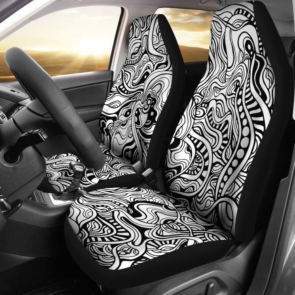 Trippy Doodles Car Seat Covers For Vehicle | Boho Car Seat Covers