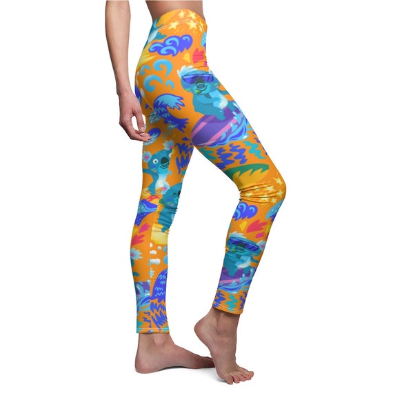 Koala Leggings Cute Surfer Koalas Designer Women's Cut & 