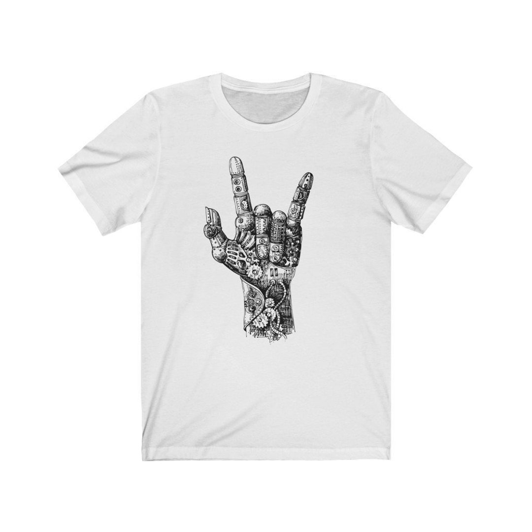 Steampunk Hand Shirt // Rock N Roll Music Tshirt // Punk Rock - Etsy