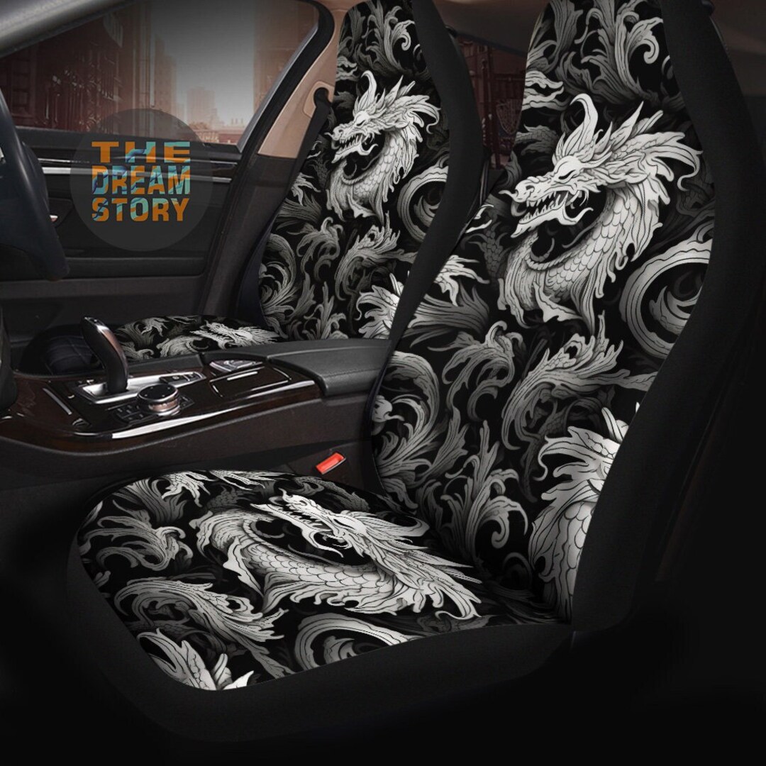 Dragon Car Seat Covers Fantasy Dragon Car Accessories Car Seat Cover for Vehicle Custom Seat