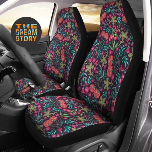 Abstract Retro Car Seat Cover for Vehicle Custom Seat Covers Etsy