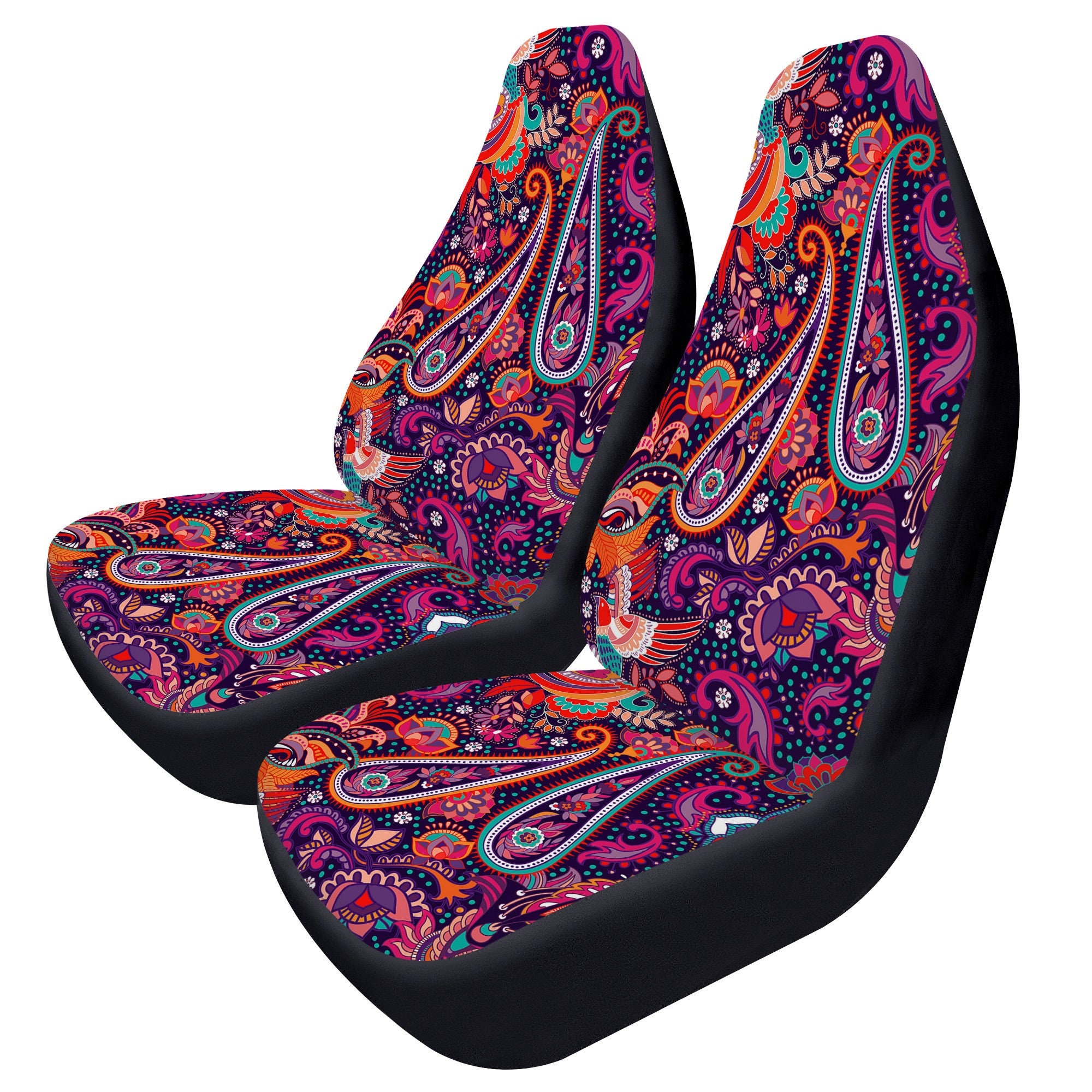 Colorful Paisley Car Seat Covers For Vehicle | Abstract Abstract Car Accessories