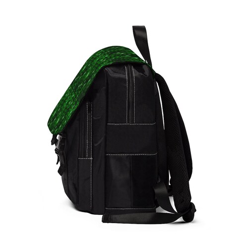 The Matrix Inspired Backpack / Cool Hackers Designer Artsy Backpack / Boho Backpacks / 13