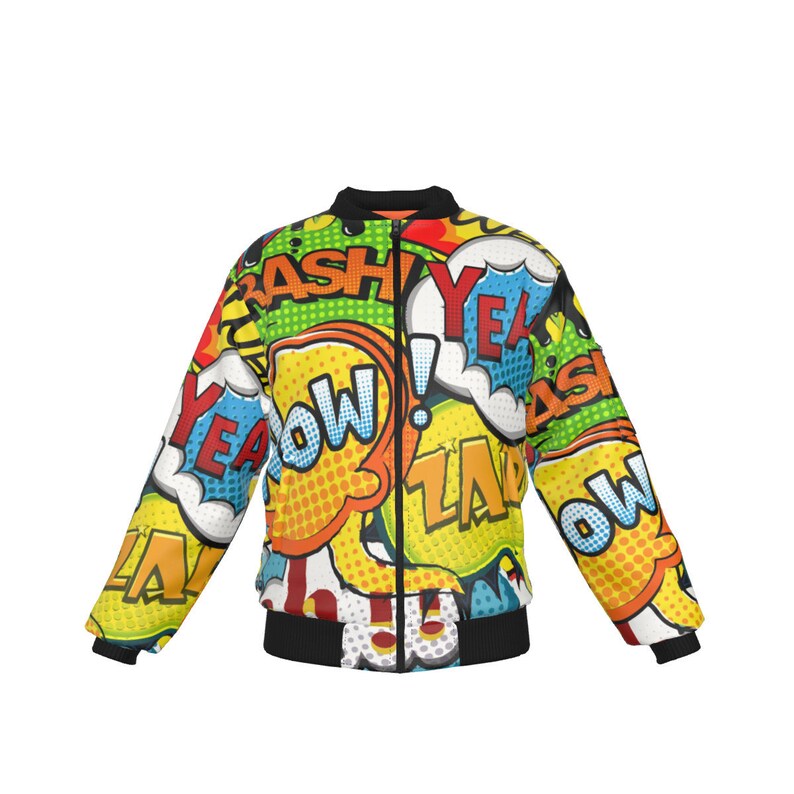 Pop Art Bomber Jacket Men Women Custom Bomber Jackets 80s 90s Printed Bomber Jacket