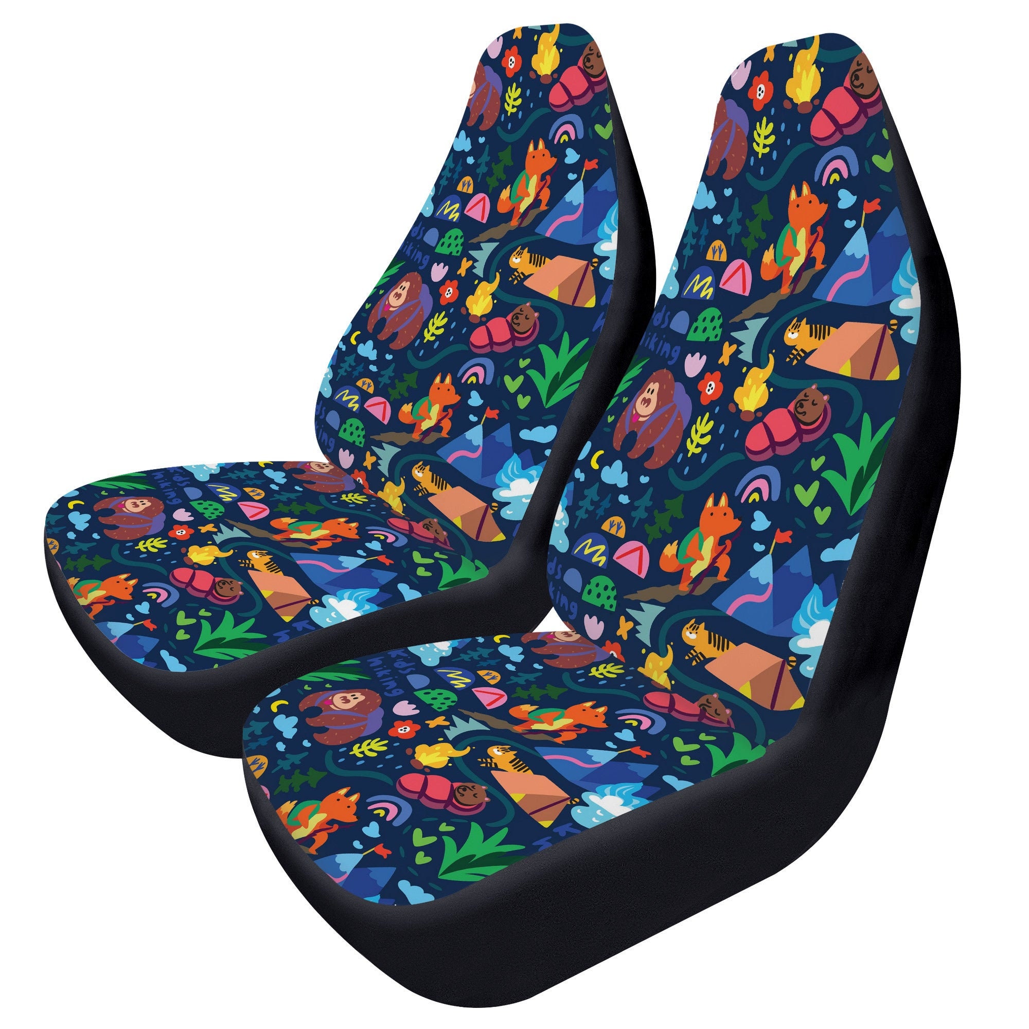 Cute Camping Theme Car Seat Cover For Vehicle | Kawaii Seat Covers