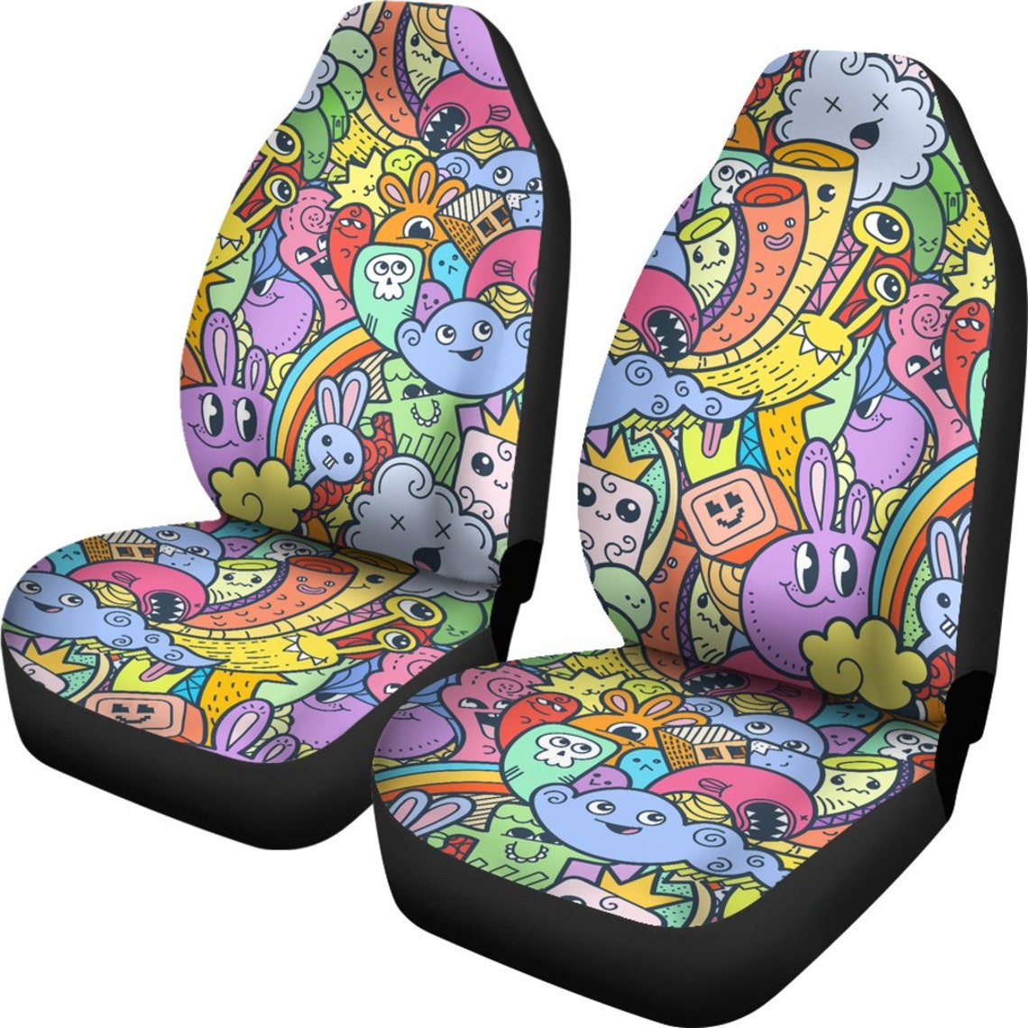 Trippy Doodles Car Seat Covers For Vehicle Funky Seat Covers Etsy