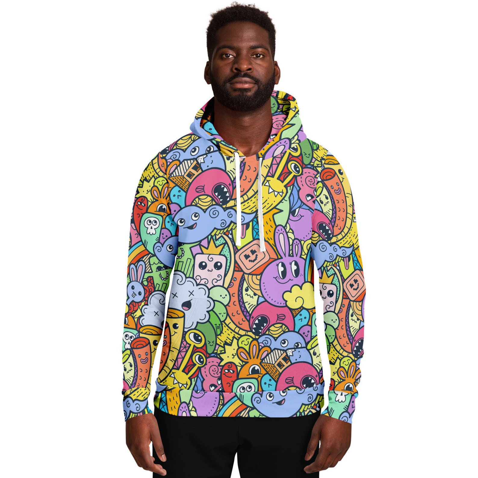 Trippy Doodles Hoodie Psychedelic Hood Rave Hoody Rave Etsy