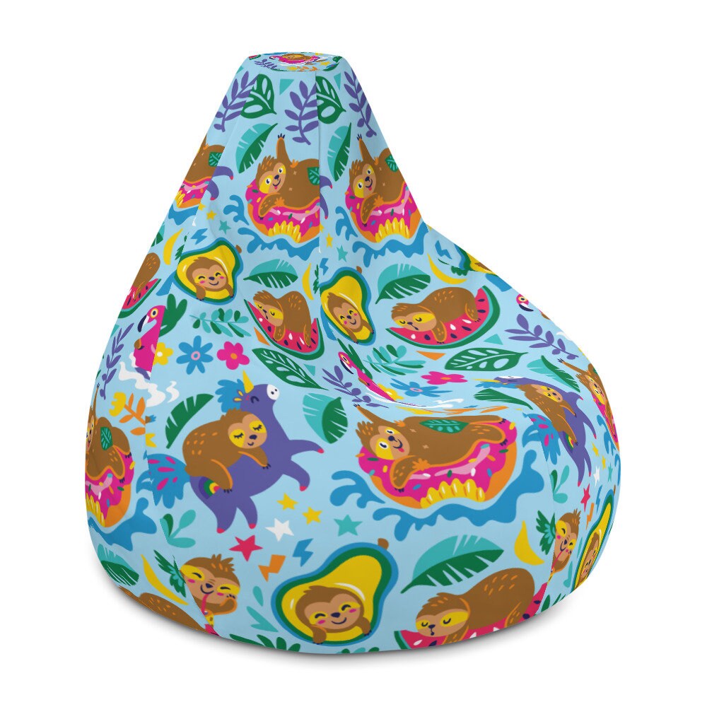 Sloth Bean Bag Chair Covers Cute Beanbag Cover Bean Bag Etsy