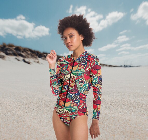 long sleeve swimsuit upf