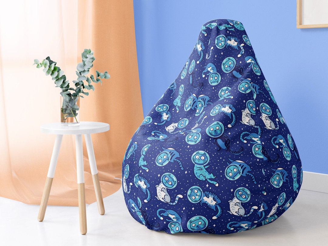 Cat Bean Bag Chair Cover Only Space Cat Bean Bag Beanbag Etsy