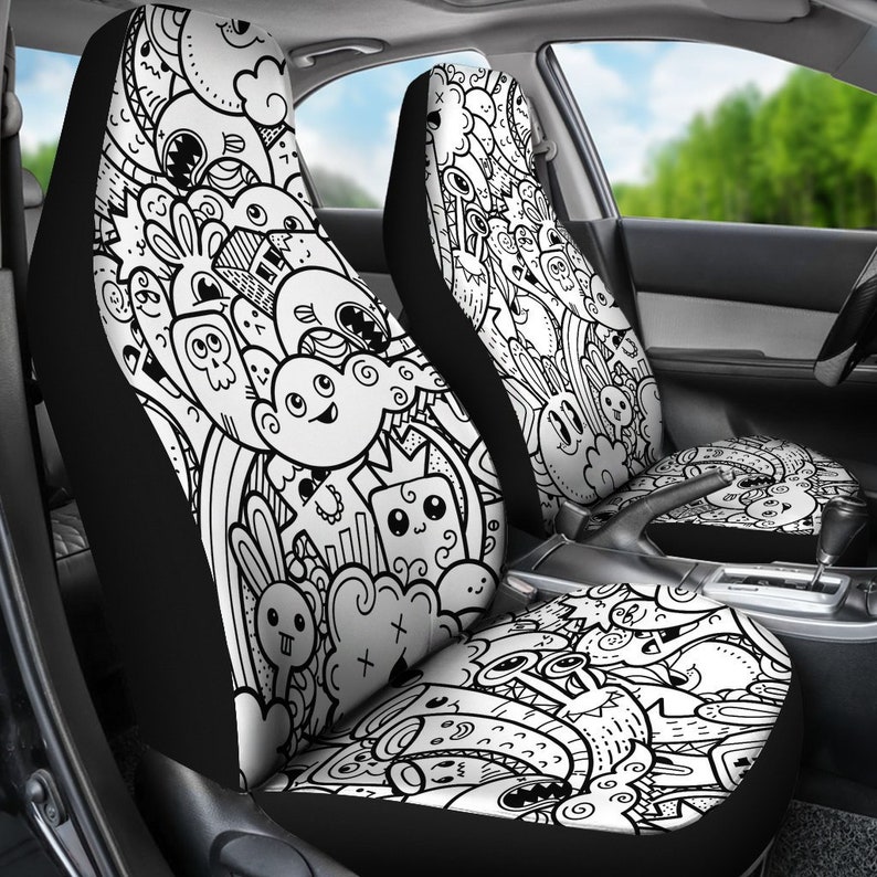 Trippy Doodles Car Seat Covers for Vehicle Funky Seat Covers Etsy
