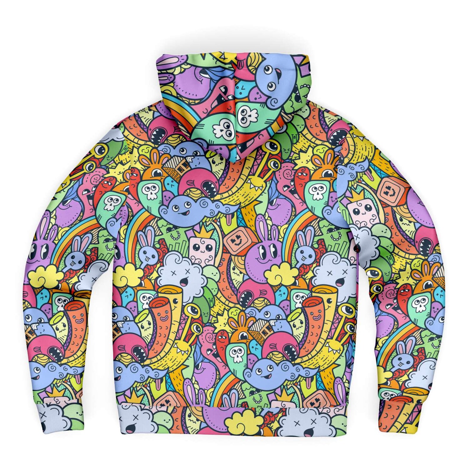 Trippy Doodles Zip up Hoodie Psychedelic Rave Hood - Etsy UK