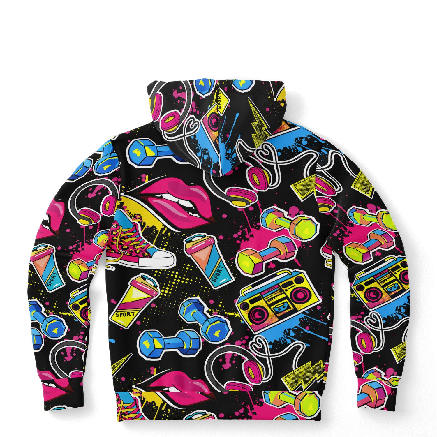 Sport Pop Art Hoodie Gym Pop Art Hood Abstract All Over Etsy